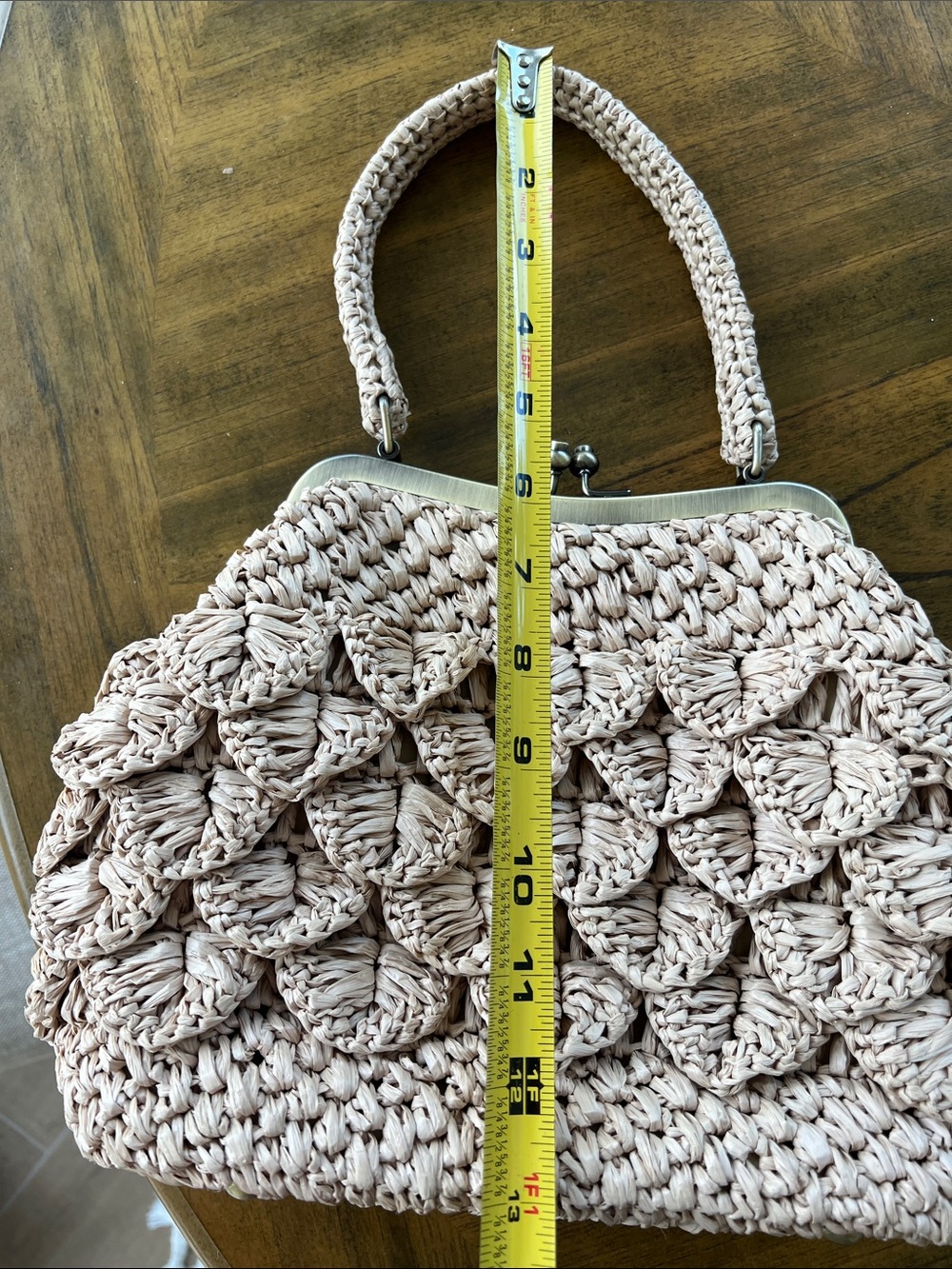 Patricia Nash Laureana Frame Scalloped Raffia Straw Bag - Picture 5 of 12